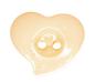 Preview: Kids button as heart made of plastic in cream 13 mm 0,51 inch